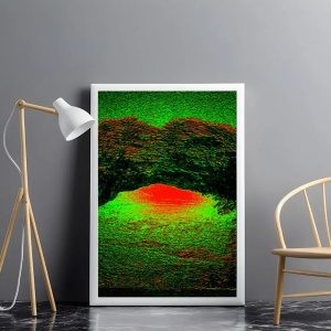 Tablou abstract modern în nuanțe calde