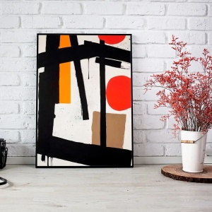 Tablou abstract modern multicolor pentru decor contemporan