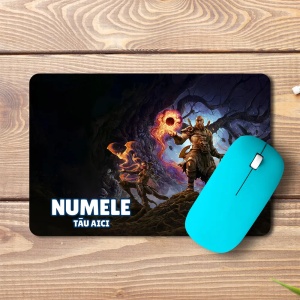 Mouse pad Diablo IV Season of Witchcraft personalizat cu numele – pad mouse anime 19x27 cm, 3mm, imprimare UV