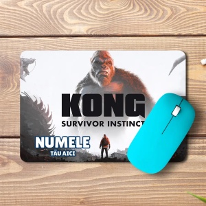 Mouse pad Kong Survivor Instinct personalizat cu numele - pad mouse anime 19x27 cm, 3mm, imprimare UV