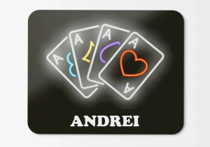 Mouse pad personalizat CASINO – pad mouse anime 19x27 cm, 3mm, imprimare UV