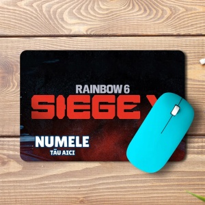 Mouse pad Rainbow Six Siege X personalizat cu numele - pad mouse anime 19x27 cm, 3mm, imprimare UV