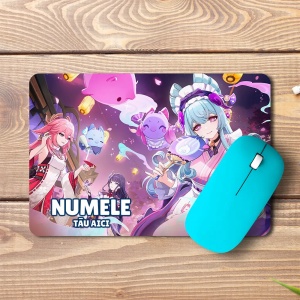 Mouse pad Yumemizuki Mizuki personalizat cu nume – pad mouse anime 19x27 cm, 3mm, imprimare UV