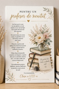 Scrisoare personalizată pentru profesor – tablou canvas cadou emoționant absolvire