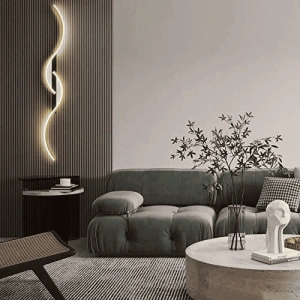 Aplica LED Isla 60cm Negru & Gold Moderna 32W