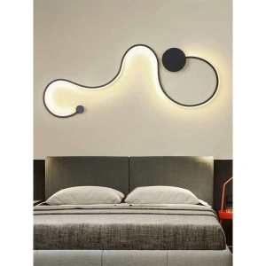 Aplica LED Perete 89CM Neagra 3 Functii 62W - Img 2