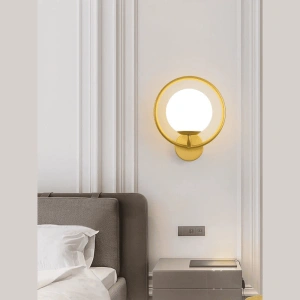 Aplica Linnea Gold E27 Max 60W Glob Mat Alb - Img 3