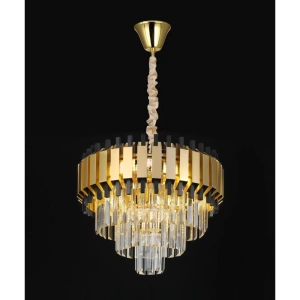 Candelabru Cristal Auriu Indira 11xE14 D600mm - Img 2
