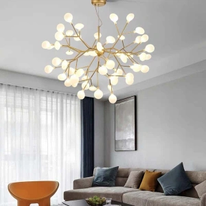 Candelabru LED Auriu cu 36 Becuri 72W