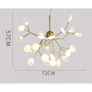 Candelabru LED Auriu cu 36 Becuri 72W - Img 3