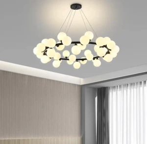 Candelabru Negru Elegant Galla, Modern, 45 de Globuri LED Albe - Img 2