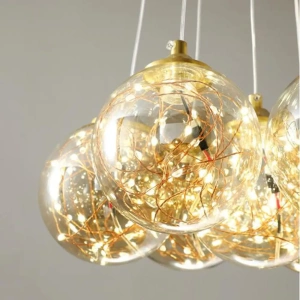 Lustra Aquila LED Eleganta, Aurie, 7 Globuri, 42W - Img 5