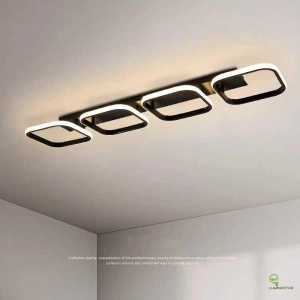 Lustra LED 4 Patrate Zaha 128w Telecomanda - Img 2