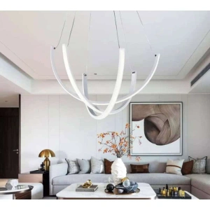 Lustra LED Alba Moderna Wifi 2.4G Intensitate reglabila - Img 2