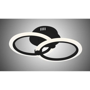 Lustra LED Ariana Black 2 Cercuri 35W Telecomanda - Img 3