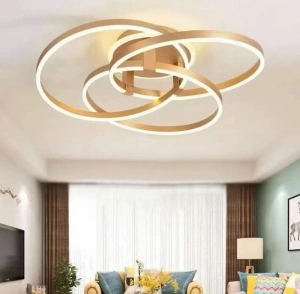 Lustra LED Aurie Cornelia, 240W, Cercuri, Telecomanda WiFi 2.4G, Dimabil