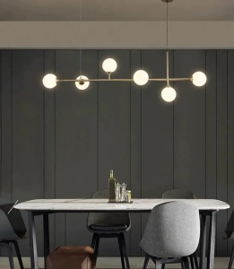 Lustra LED Aurie Ilaria, 6 Globuri Albe Mat