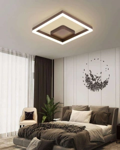 Lustra LED Moderna Patrat, Telecomanda Wifi 2.4G