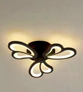 Lustra Led Neagra Maelle D450 98W Telecomanda