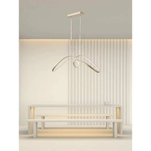 Lustra LED Neagra Nadia, Telecomanda Wifi, 108W - Img 2