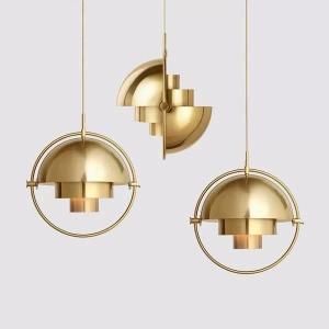 Lustra Tip Pendul Auriu Peony E27 60w Metal D34CM - Img 3