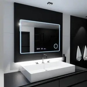 Oglinda LED Rectangulara 120x80 Premium Aura Riflesso Puro MotionGlow Marcello, Sistem Dezaburire, Termometru si Ceas, Dimabila - Img 6