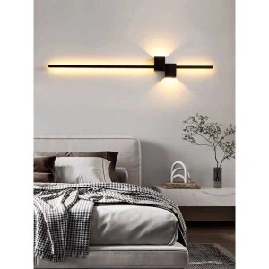 Aplica LED Moderna Neagra, 100cm, 38W ,3 Tipuri De Lumina - Img 3