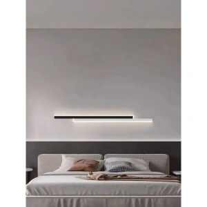 Aplica Led Perete Negru cu ALB 60cm 3 Functii Lumina