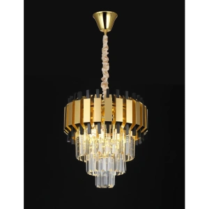 Candelabru Cristal Auriu Brisa 4xE14 D300mm - Img 2