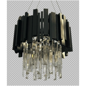 Candelabru de Cristal pe Lanț Negru D300 3xE14/40W - Img 2