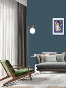 Lampadar Elysande Gold 157 cm Glob Alb Mat