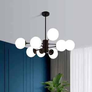 Lustra Elyssara 8 Globuri Alb Mat E27 Max 60w/Bec