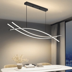 Lustra LED Abigail Black Echivalent 400W Telecomanda 2.4G - Img 2