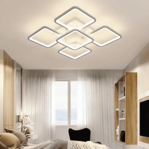 Lustra LED Alba 5 Patrate, Telecomanda Wifi 2.4G 120W - Img 2