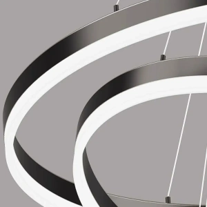 Lustra LED Corinna, Negra, Minimalista,Telecomandă, 288W - Img 2