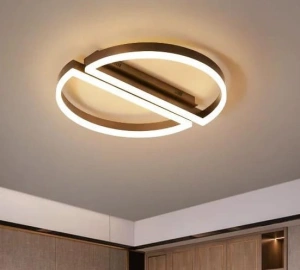Lustra LED Elyra Brown 52cm Telecomanda 160W - Img 2