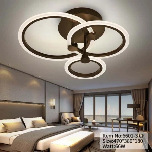 Lustra LED Maro 3 Cercuri cu Telecomanda Wifi 2.4G - Img 2