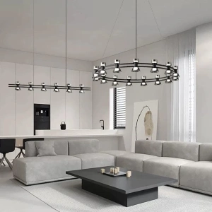 Lustra LED Moderna 12 Olive 72W Lumina Neutra - Img 2