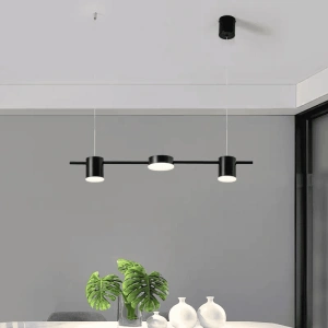 Lustra LED Neagra 30W, Telecomanda Wifi 2.4G