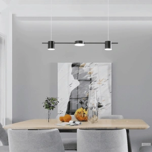 Lustra LED Neagra 30W, Telecomanda Wifi 2.4G - Img 2