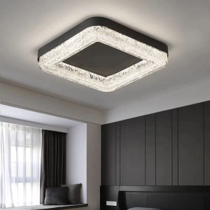 Lustra Led Neagra Iridessa Patrat D500 58W