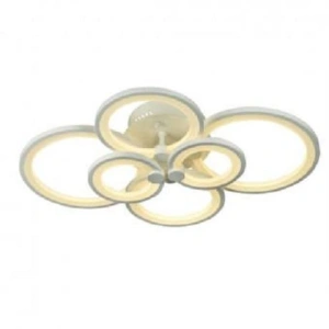 Lustra LED Rosalie White 6 Cercuri 160W Telecomanda - Img 2