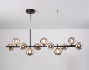 Lustra Neagra Kalista cu 11 Globuri, 1100MM, 11xG9