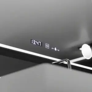 Oglinda LED Rectangulara 120x80 Premium Aura Riflesso Puro MotionGlow Marcello, Sistem Dezaburire, Termometru si Ceas, Dimabila - Img 3