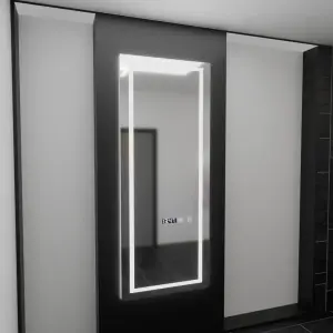 Oglinda LED Rectangulara, 60x150cm, Premium Alessia Senzor Radar Marcello, Sistem Dezaburire, Ceas & Termometru, Dimabila, Dressing Couture