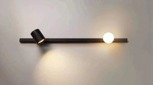 Aplica LED Neagra Althaea Perete Tip Bara 8W 600MM