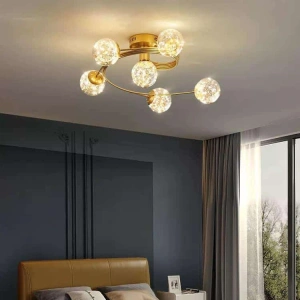 Lustra Aurie Wiora 6 Globuri, 48W, 3000k