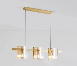 Lustra Eleganta Suspendata Aurie 3 Surse Lumina