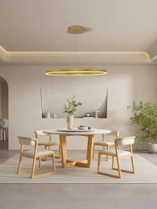 Lustra LED Cerc Egeria, Auriu, 80 cm, cu Telecomandă WiFi - Img 2