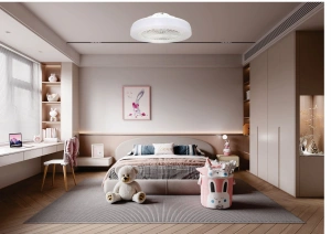 Lustra LED cu ventilator si telecomanda